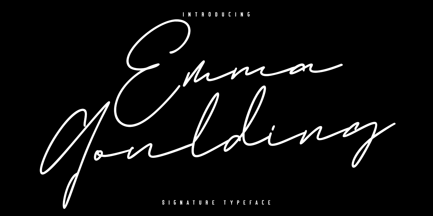 Beispiel einer Emma Goulding-Schriftart